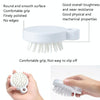 10pcs XTS01 Silicone Soft Teeth Head Shampoo Massage Comb Shampoo Brush(White)