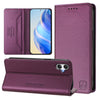 For Samsung Galaxy A05 4G Global RC01 Dual-Folded Magnetic Suction RFID Leather Phone Case(Violet)