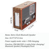 BAIJIALI  EC-2113BTS Retro Wood Grain Clock Player Wireless Solar Energy With Lamp Outdoor Radio(Shallow Peach Wood Grain)