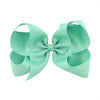 5 PCS 6 Inch Colorful Kids Girls Big Solid Ribbon Hair Bow Clips(34)