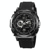 SKMEI 2098 Multifunctional Men 50M Waterproof Thermometer Dual Display Digital Wrist Watch(Black)