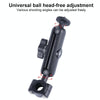 21mm Ballhead Car Front Seat Handlebar Fixed Mount Holder with Tripod Adapter & Screw & Phone Clamp & Anti-lost Silicone Case for GoPro, Insta360, DJI and Other Action Cameras