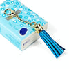 LS01 Tassel Zinc Alloy Keychain Car Hanging Bag Pendant (Baby Blue)