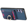 For Samsung Galaxy S20 FE Retro Splitable Magnetic Stand Card Bag Leather Phone Case(Blue)