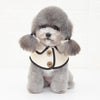 Dog Bandana Bib with Bow Tie, White, M (20-25cm Neck)