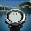 SKMEI 1728 Muslim Worships Watch Multifunctional Reminder Prayer Direction Compatriots Watch, Style:Steel Circle Edition(Black Black Machine)