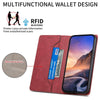For Samsung Galaxy A36 Business Solid Color Magnetic RFID Leather Phone Case(Red)