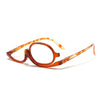 Makeup Presbyopic Glasses Monolithic Reading Glass Magnifying Glass, Degree: +350(Tea Color)