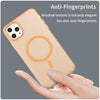 For iPhone 11 Pro Max MagSafe Frosted Translucent TPU + PC Full Coverage Phone Case(Orange)