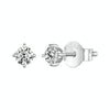 MSE038 S925 Sterling Silver Moissanite Earrings, Color: 0.5ct Silver