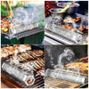 12 Inch Stainless Steel 304 Smoked Tube BBQ Box Outdoor Cold Smoke Box,Style: Tube + Brush + Hook