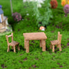 3 PCS / Set Resin Tables and Chairs Miniature Doll Accessories Micro Landscape Decoration