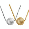 Three-Dimensional Sports Ball Pendant Necklace,Style: Women Basketball Gold