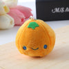 5pcs Cute Fruit And Vegetable Plush Bag Pendant Key Chain, Size: 10cm(Orange)