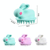 2 PCS Cute Rabbit Shaped Silicone Shampoo Brush(Green)