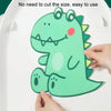 4pcs Bathroom Toilet Deodorant Stickers Felt Cute Cartoon Aromatherapy Decorative Wall Stickers, Size: 22x18cm(Dinosaur)