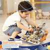 Space Rocket Rail Car Train Track Toys for Kids  Mechanical Adventure ,Style: Rocket Model With 3 Vehicles