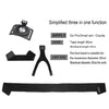 GP278 3 in 1 Hand Wrist Arm Leg Straps 360-degree Rotation Mount for GoPro, Insta360, DJI and Other Action Cameras(Black)
