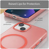 For iPhone 13 MagSafe Frosted Translucent TPU + PC Full Coverage Phone Case(Red)