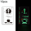 10 PCS Waterproof Color Luminous Tattoo Sticker Face Sticker(EX-023)