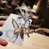 Moving Simulation Butterfly Hairpin Simple Bangs Clip Hair Accessories(Gold)