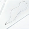 S925 Sterling Silver Platinum Plated Heart Lock Necklace Girls White Inlaid Zircon Key Jewelry