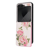 For Samsung Galaxy Z Flip5 Printed Double Buckle RFID Anti-theft Phone Case(Rose)
