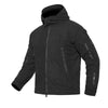 Fleece Warm Men Thermal Breathable Hooded Coat(Black)