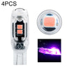 4pcs T10 DC12V /  0.84W / 0.07A / 150LM Car Clearance Light 5LEDs SMD-3030 Lamp Beads with lens (Pink Light)