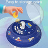 19.6 x 13.7 x 19.6cm UFO Flying Saucer Money Bank Toys Childrens Astronaut Intelligent Simulation Savings Jar(Pink Female Aircraft)