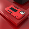 For iPhone 12 Magnetic Holder Phone Case(Red + Black)