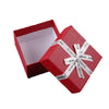 10 PCS Bowknot Jewelry Gift Box Square Jewelry Paper Packaging Box, Specification: 8x8x3.5cm(Red)
