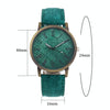 Denim Design Leather Strap Quartz Watches for Women(Green)