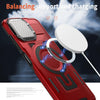 For Samsung Galaxy A05 Shield Frame Holder MagSafe Phone Case(Red)
