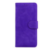 For Asus Zenfone 9 Skin Feel Pure Color Flip Leather Phone Case(Purple)