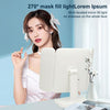 Simple & Stylish LED Three-Fold Square Makeup Mirror, Specification:Charging Model Three-color Light(White)