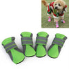 Small Dog Shoes, Green, Size S - Breathable, Reflective & Non-Slip