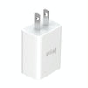 IVON AD-33 2 in 1 2.1A Single USB Port Travel Charger + 1m USB to 8 Pin Data Cable Set, US Plug(White)
