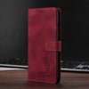 For Samsung Galaxy A06 4G Skin Feel Embossed Feather Leather Phone Case(Red)