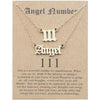 2 In 1 Angel Lucky Numbers Layered Necklace Set Women Collarbone Chain Jewelry, Style: Angel+1 Gold