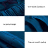 Men Scrub Pet Dental Work Clothes Long-sleeved Top + Pants Set, Size: S(Peacock Blue)