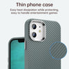 For iPhone 12 Carbon Fiber Series IMD Phone Case(Grey)