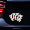 10pcs Colourful Spray-painted Reflective Playing Card Sticker