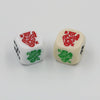 10 PCS Acrylic Carved Round Corner Poker Dice Bar Family Party Game Props(White)