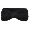 Women Fall Winter Fluffy Knitted Headbands Woolen Twist Sports Warm Ear Protectors Headcovers(Black)