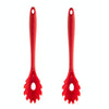 2pcs Non-stick High Temperature Resistant Silicone Cookware, Style: Spaghetti Claw(Red)