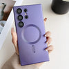 For Samsung Galaxy S25 Ultra 5G Metallic Paint Magsafe Liquid TPU Phone Case(Purple)