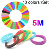 10colors /Set PCL 5m 3D Printing Pen Consumables 1.75mm High Tough Line Material Environmental Raw Material Printing Silk Thread