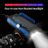 BG-2021 Bicycle Front Light 4 In 1 Mobile Phone Holder Horn Light Mountain Bike Front Light, Colour: 2400 MAH Blue