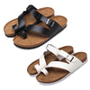 Couple Cork Slippers Men Summer Flip-flops Beach Sandals, Size: 43(White)